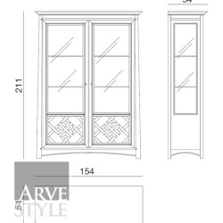 Vetrina Naima laccata nera