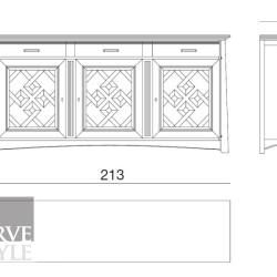 Credenza Naima laccata nera