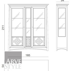 Vetrina Naima laccata bianca