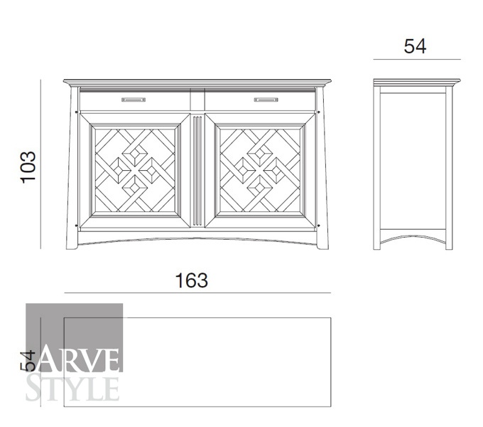 Credenza Naima laccata bianca